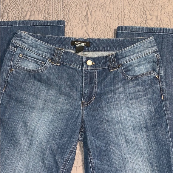White House Black Market Boot Cut Jeans w/ gems - Picture 6 of 8